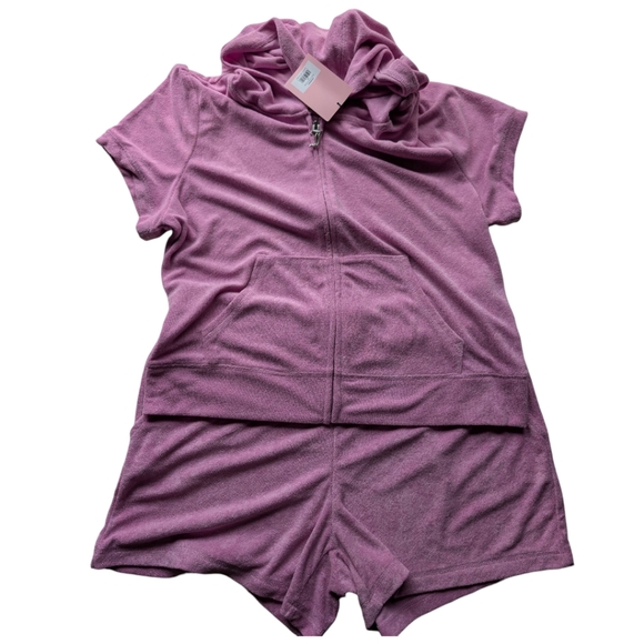 Juicy Couture Pants - NWT - Juicy Couture Y2K Terry Cloth Short Sleeve Hoodie and Shorts - AM23